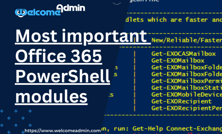 Install most important Office 365 PowerShell modules 8 Important Office 365 PowerShell modules