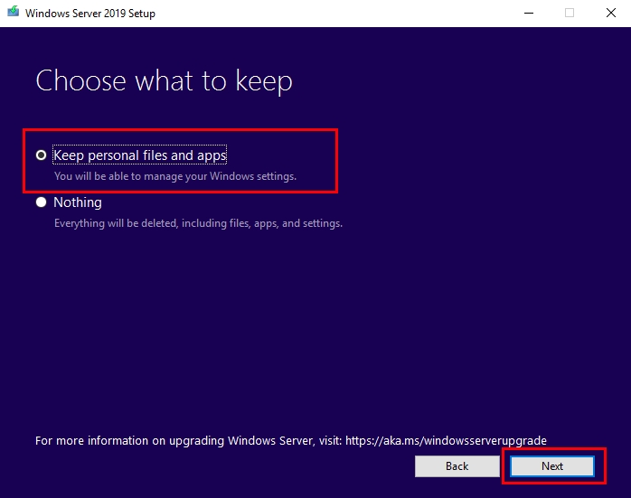 How-to: Upgrade Windows Server 2016 to Windows Server 2019/2022 | Best Practices 8 How-to: Upgrade Windows Server 2016 to Windows Server 2019/2022 | Best Practices | Keep personal files and apps Windows 2019