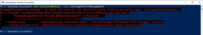 How-to: Connect to Exchange Online PowerShell | Step-by-Step 3 How-to: Connect to Exchange Online PowerShell | Step-by-Step | No match was found for the specified search criteria and module names ExchangeOnlineManagement