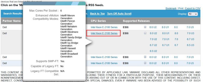How-to: Use VMware Compatibility Guide 8 How-to: Use VMware Compatibility Guide | PowerEdge R340 VMware Compatibility Guide 04