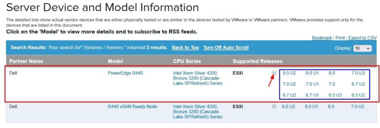 How-to: Use VMware Compatibility Guide 10 How-to: Use VMware Compatibility Guide | PowerEdge R440 VMware Compatibility Guide 02