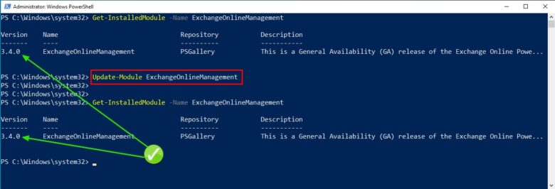 How-to: Connect to Exchange Online PowerShell | Step-by-Step 6 How-to: Connect to Exchange Online PowerShell | Step-by-Step | To confirm that the update was successful