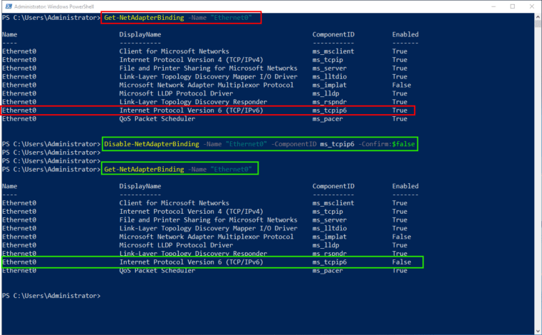 How-to: Install Active Directory Domain Services (AD DS) with a New Forest | PowerShell | Uncheck IPv6 on TCP IP settings