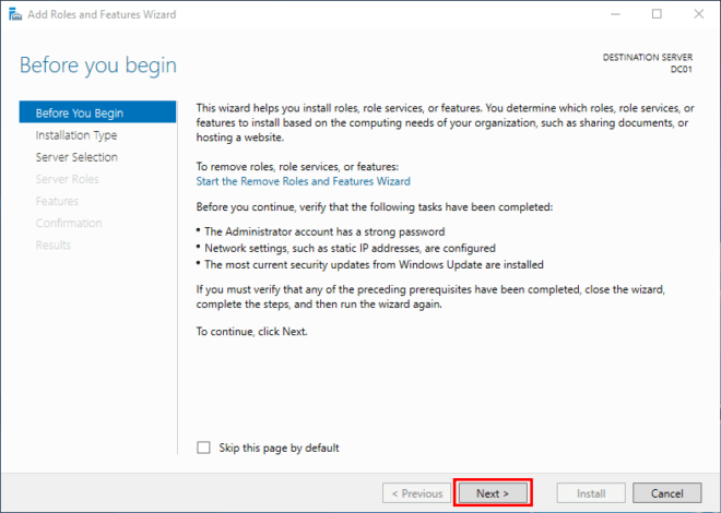 How-to: Install Active Directory Domain Services (AD DS) with a New Forest | GUI 7 How-to: Install Active Directory Domain Services (AD DS) with a New Forest | GUI | before