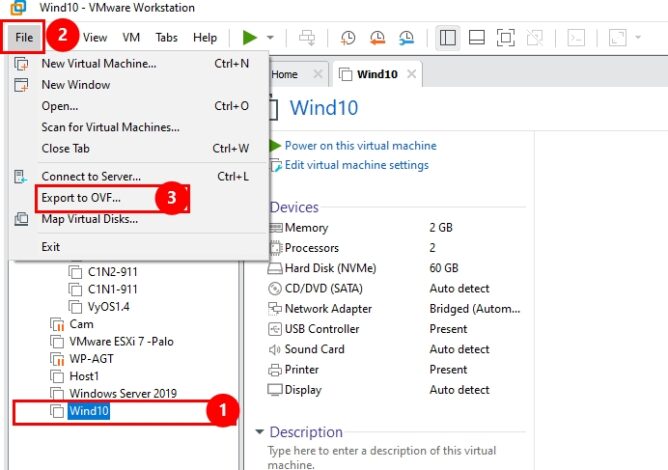 Export/Import VM OVF/OVA | VMWare Workstation 1 Export/Import VM OVF/OVA | VMWare Workstation | Export 01